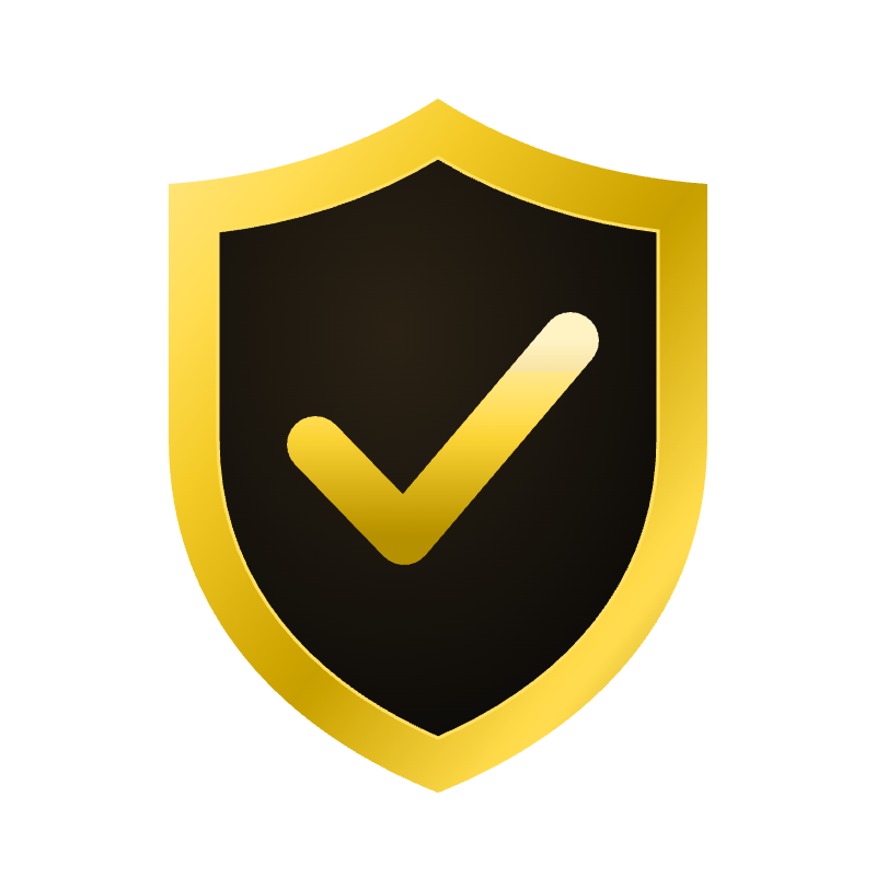 MATRICKS™ Shipping Protection icon – yellow shield with check mark